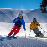 Skiers at Banff Sunshine