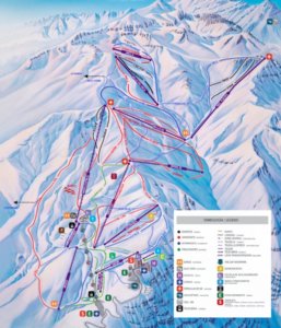 Ski Trail Map Valle Nevado Mountain Resort in Chile