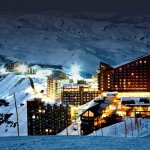valle nevado Mountain Resort on the slopes of chile
