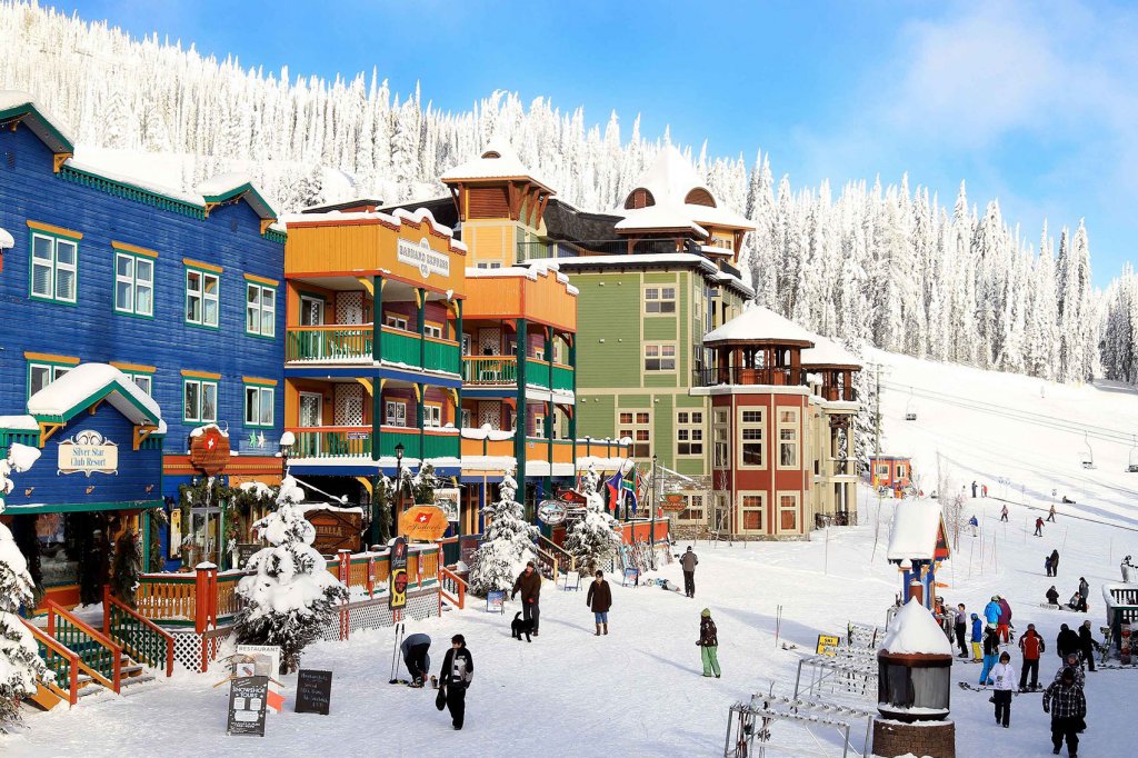 silverstar resort in winter snow