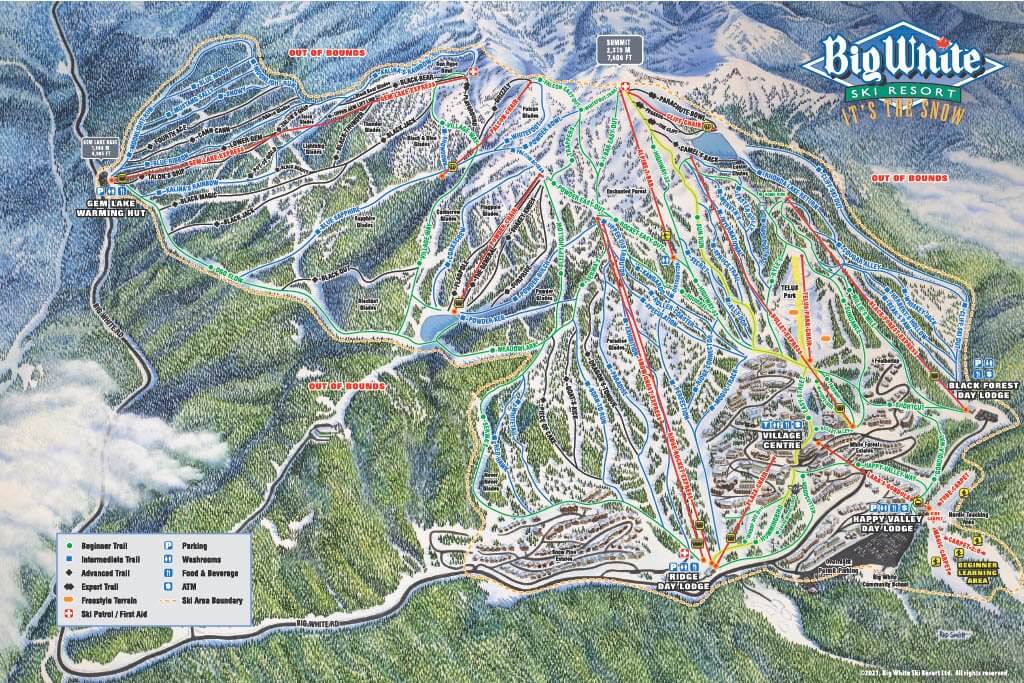 Big White Trail Map